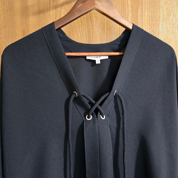 IRO Alis Lace-Up V-Neck Blouse - Picture 5 of 13